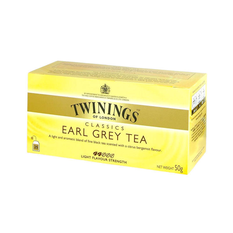 Té Earl Grey Twinings, Paquete 25 Sobres de 2g