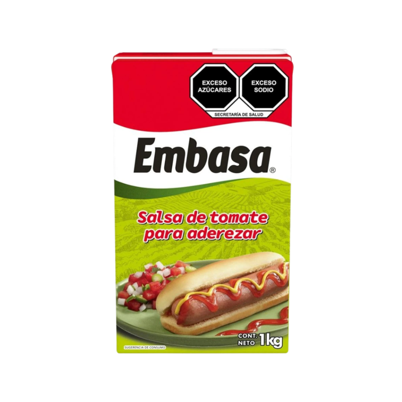 Salsa de Tomate para Aderezar Embasa, Tetrapack 1kg