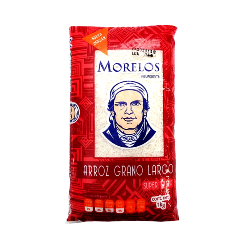 Arroz Grano Largo Morelos, Bolsa 1kg