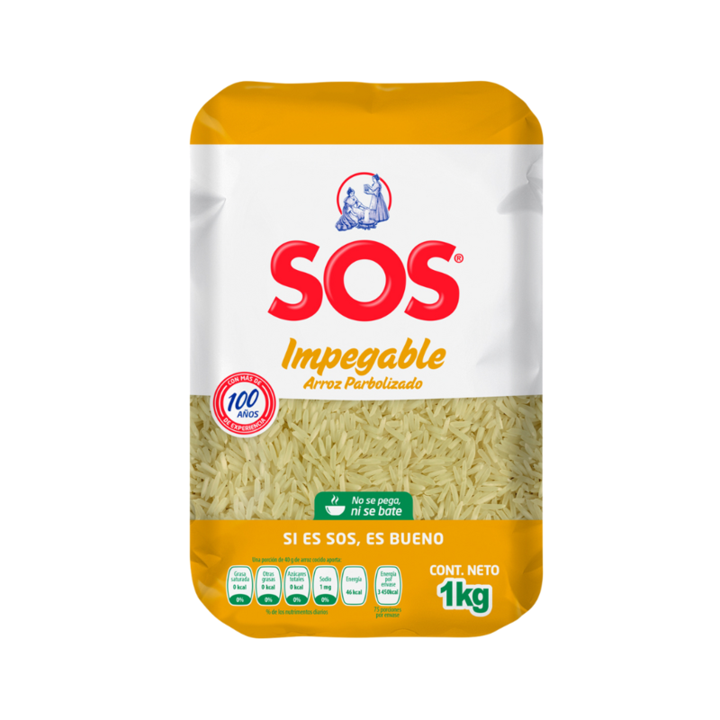 Arroz Impegable SOS, Bolsa 1kg