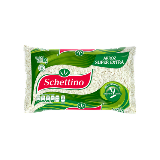 Arroz Súper Extra Schettino, Bolsa 1kg