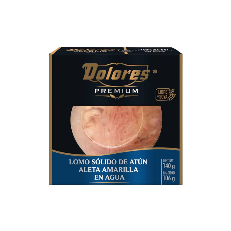 Lomo de Atún en Agua Dolores Premium, Lata 140g