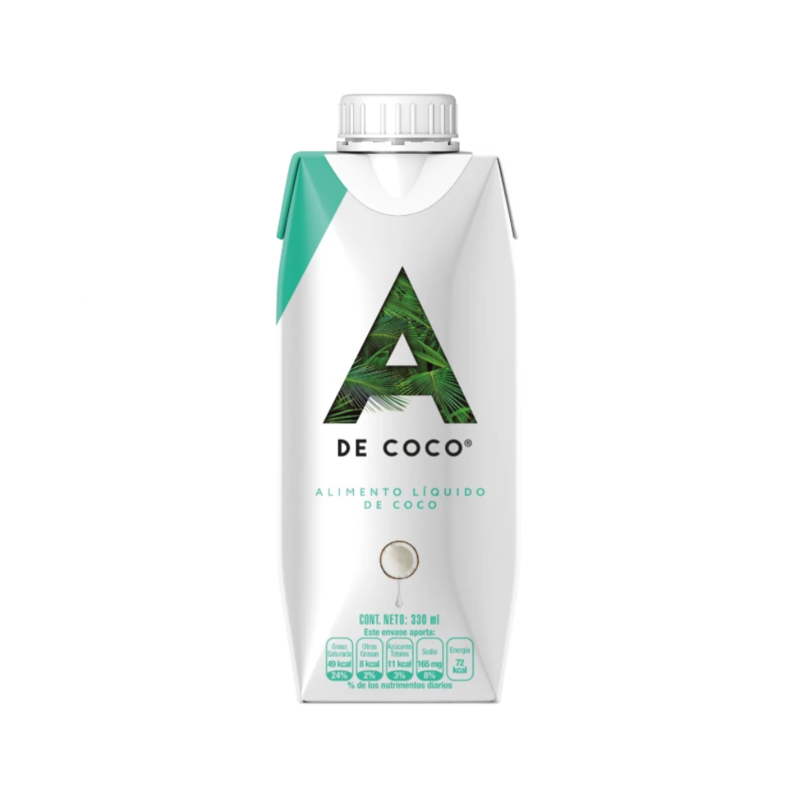 Alimento Líquido de Coco A de Coco, Tetrapack 330mL