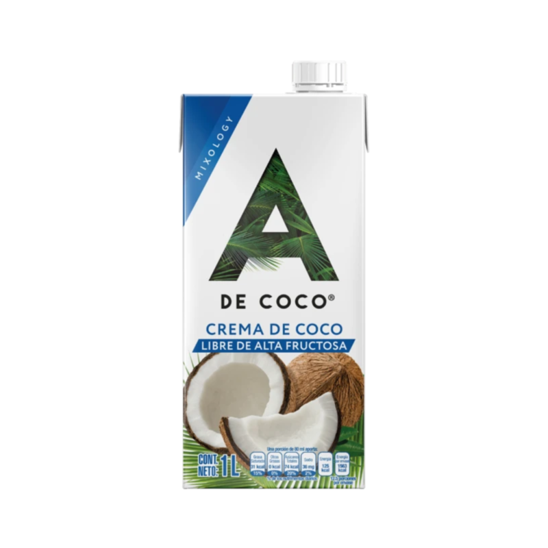 Crema de Coco A de Coco, Tetrapack 1L