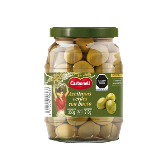 Aceitunas Enteras Carbonell, Frasco 350g