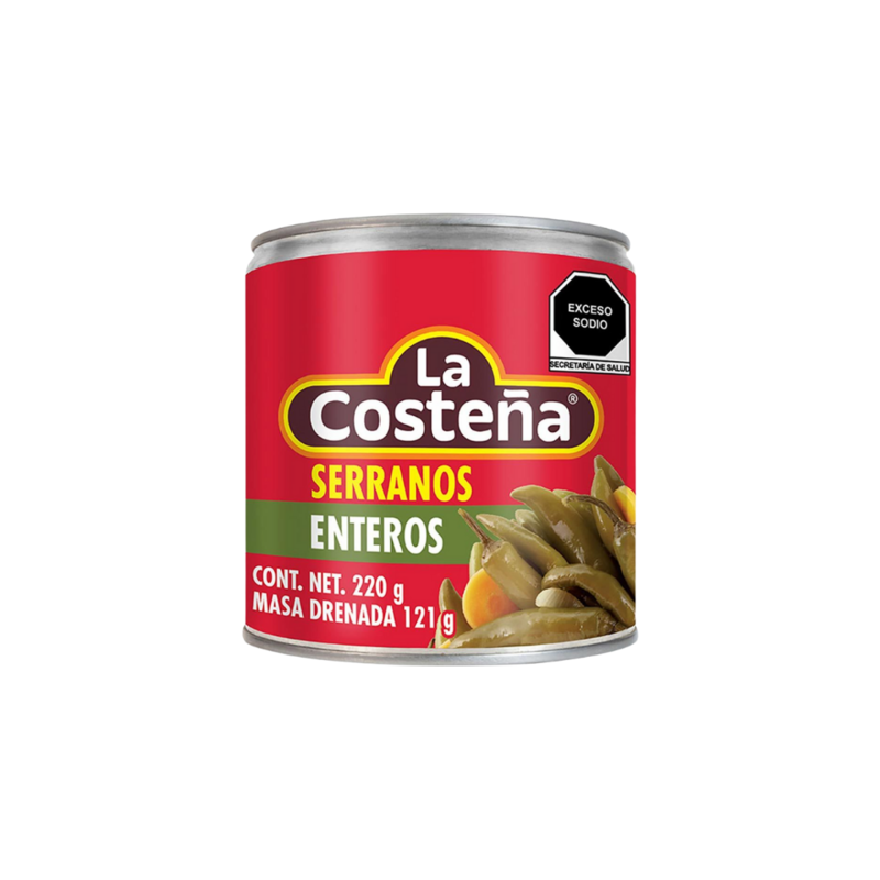 Chile Serrano La Costeña, Lata 220g