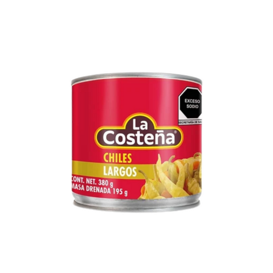 Chiles Largos La Costeña, Lata 380g