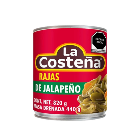 Chile Rajas La Costeña, Lata 820g