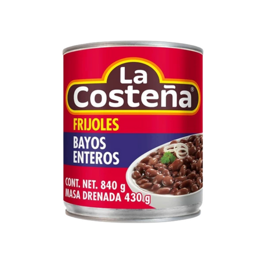 Frijoles Bayos Enteros La Costeña, Lata 840g