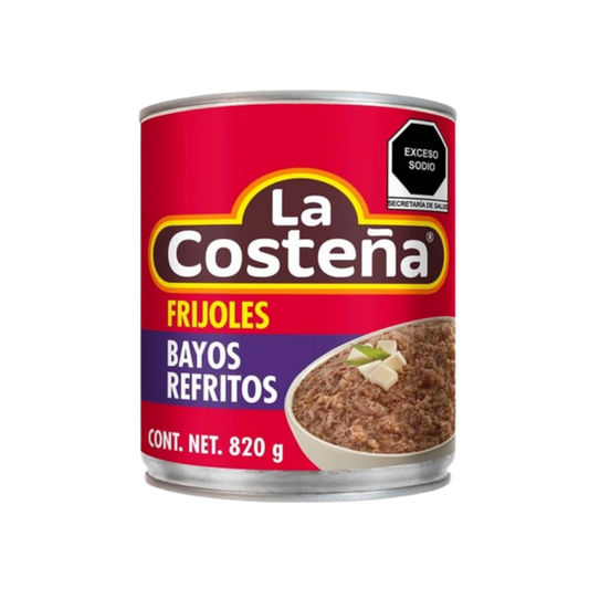 Frijoles Bayos Refritos La Costeña, Lata 820g