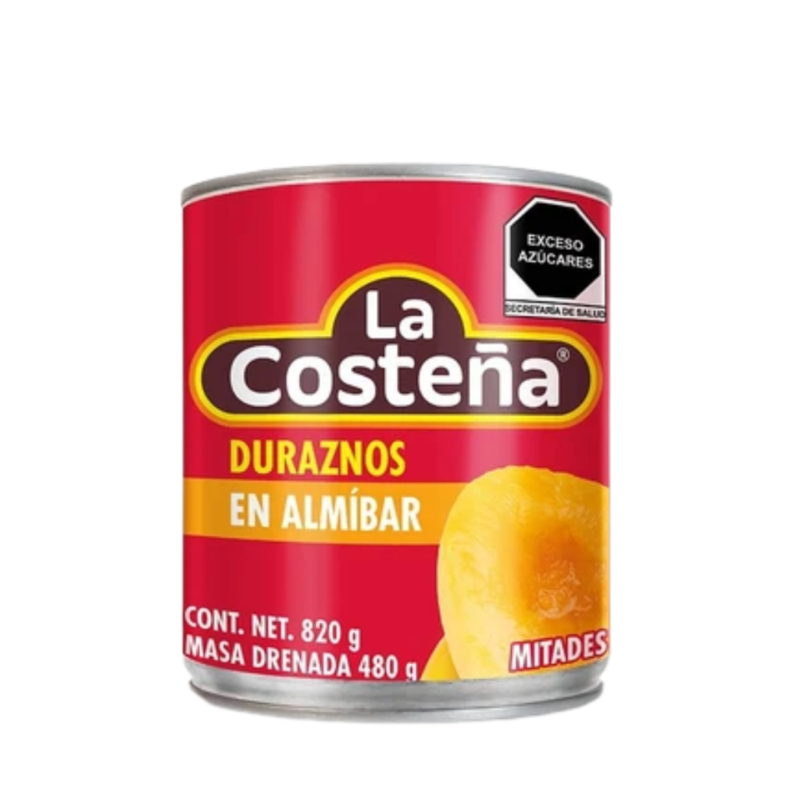 Duraznos en Mitades La Costeña, Lata 820g