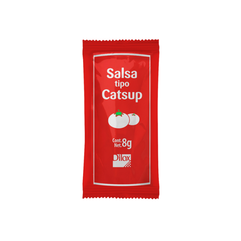 Salsa Catsup Dilox, Paquete 1,000 Sobres de 8g