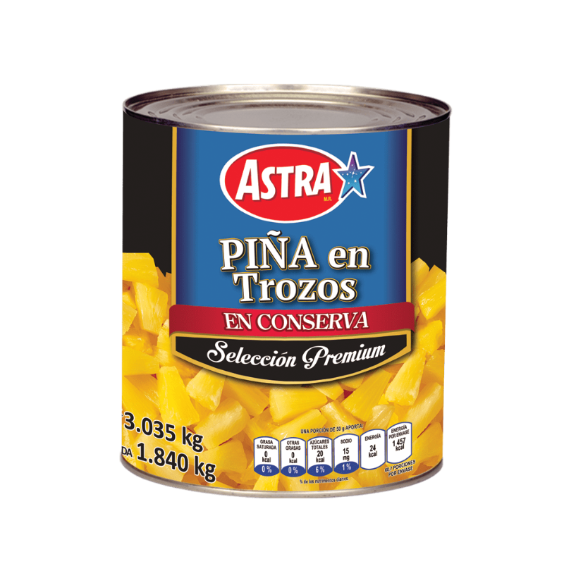 Piña en Trocitos Astra, Lata 3kg