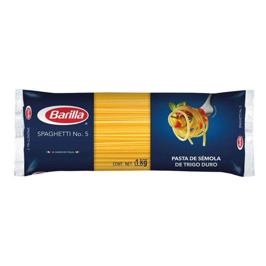 Pasta Spaghetti No. 5 Barilla, Bolsa 1kg