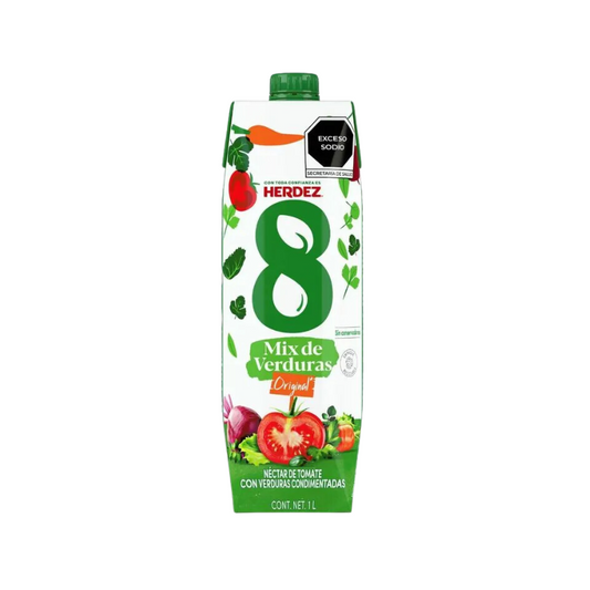 Jugo de 8 Verduras Herdez, Tetrapack 1L