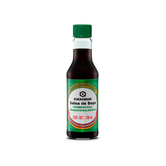 Salsa de Soya Baja en Sodio Kikkoman, Botella 296g