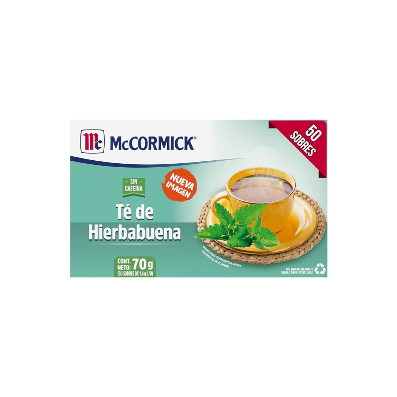 Té de Hierbabuena McCormick, Paquete 50 Sobres de 1g