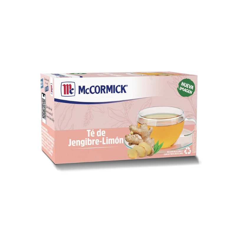 Té de Jengibre McCormick, Paquete 25 Sobres de 1.4g