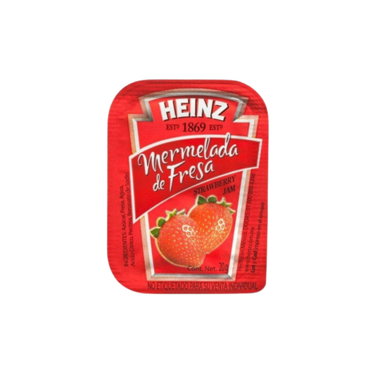 Mermelada de Fresa Heinz, Paquete 120 Piezas de 20g