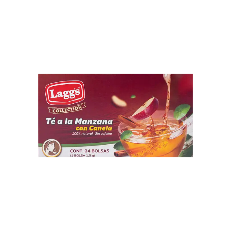 Té de Canela a la Manzana Lagg's, Paquete 24 Sobres de 1.5g