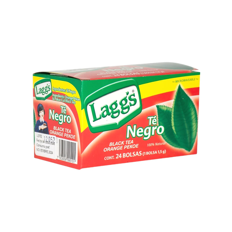 Té Negro Lagg's, Paquete 24 Sobres de 1.5g