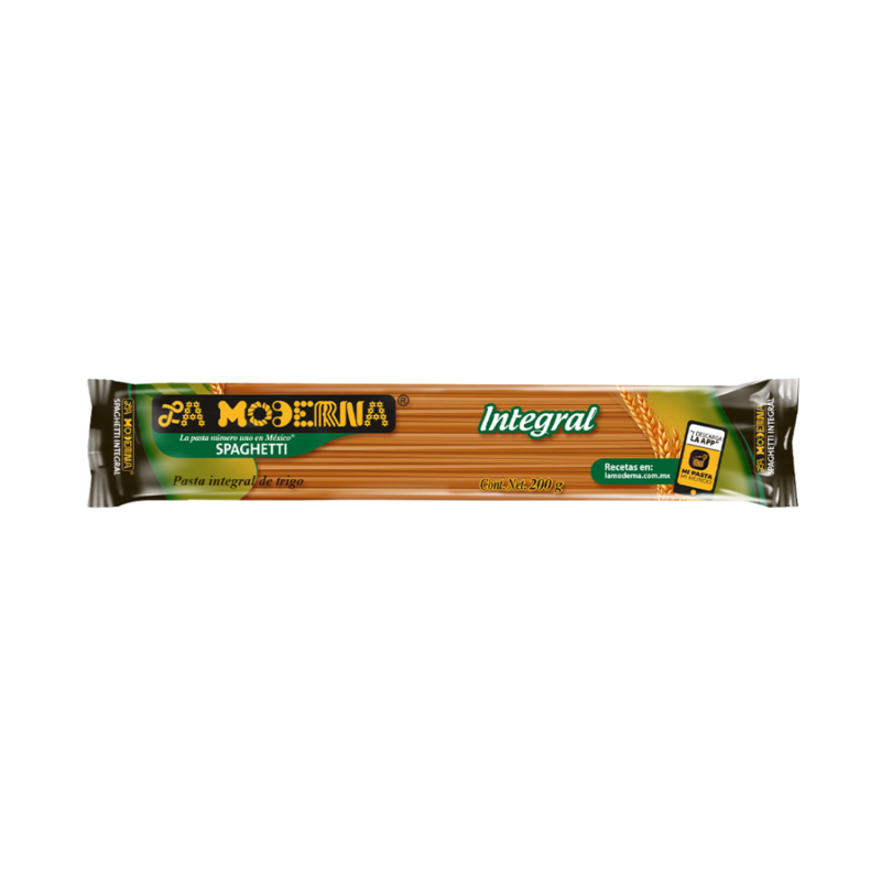 Pasta Integral Spaghetti La Moderna, Bolsa 200g