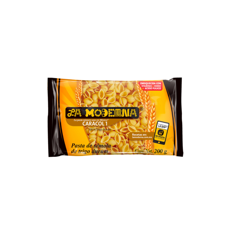 Pasta Caracol No. 1 La Moderna, Bolsa 200g