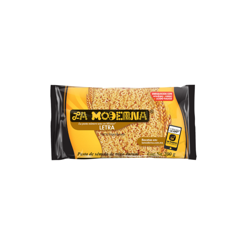 Pasta Letra La Moderna, Bolsa 200g