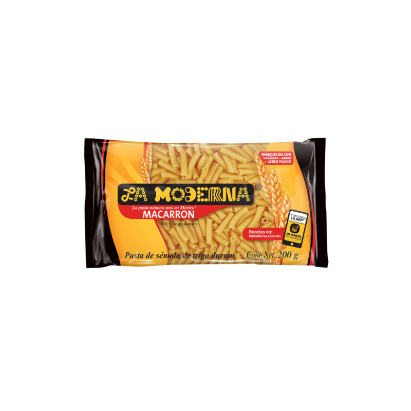 Pasta Macarrón Corto La Moderna, Bolsa 200g