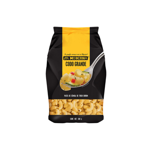 Pasta Codo Grande La Moderna, Bolsa 500g