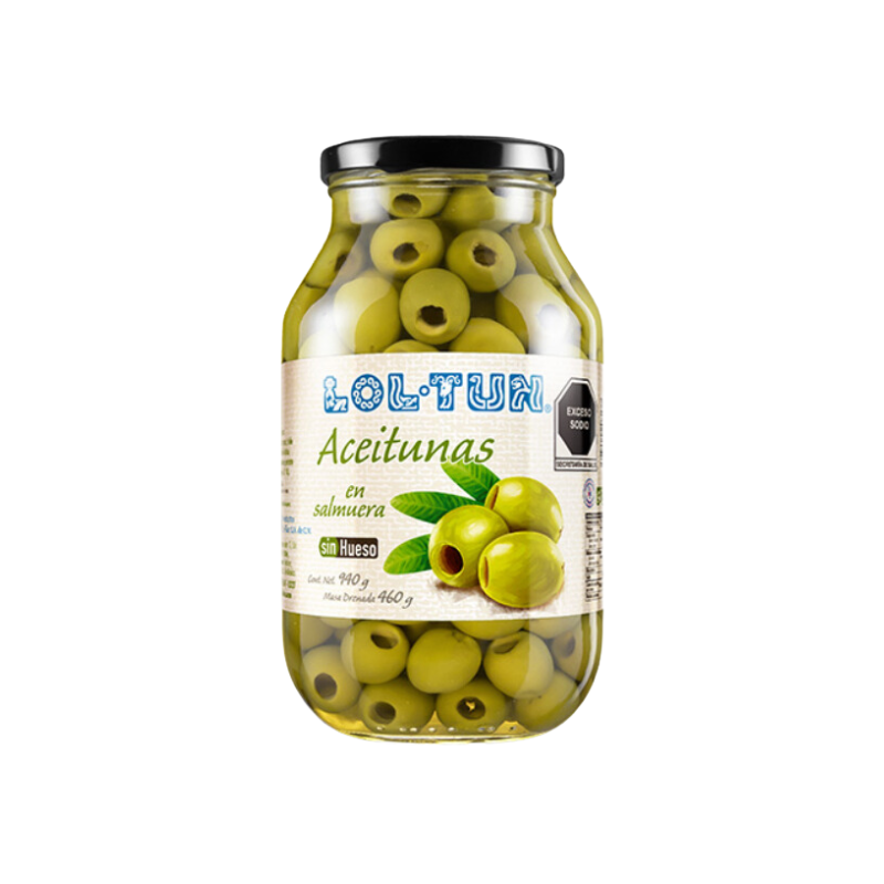 Aceituna sin Hueso Lol-Tun, Frasco 940g