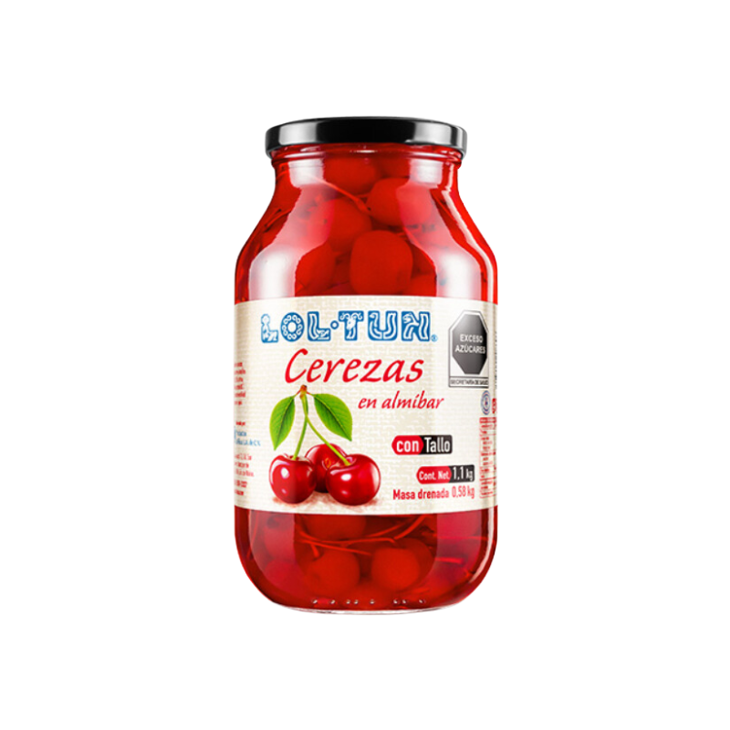 Cerezas con Tallo Lol-Tun, Frasco 1.1kg