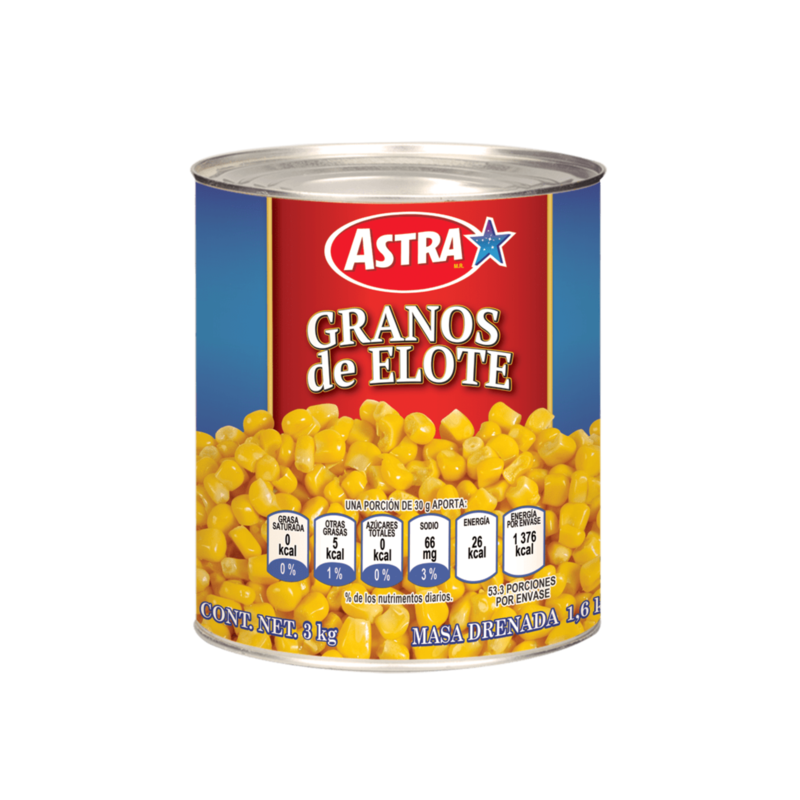 Elote Astra, Lata 3kg