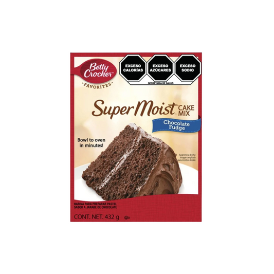 Harina para Pastel de Chocolate Oscuro Betty Crocker, Caja 432g