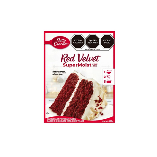 Harina para Pastel Red Velvet Betty Crocker, Caja 432g