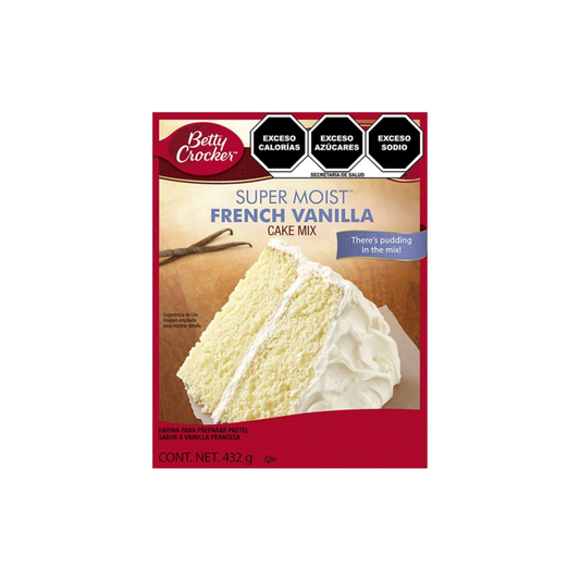 Harina para Pastel de Vainilla Betty Crocker, Caja 432g