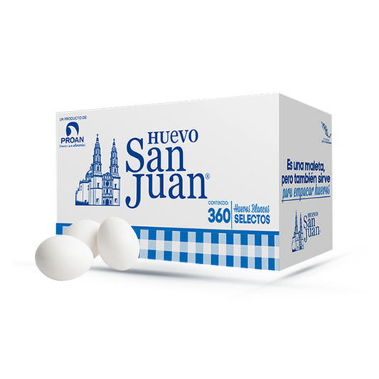 Huevo Blanco San Juan, Caja con 360 Piezas