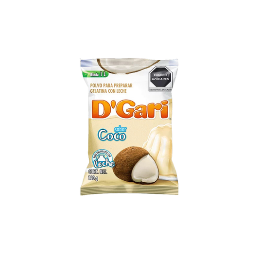 Gelatina de Coco D'Gari, Bolsa 120g