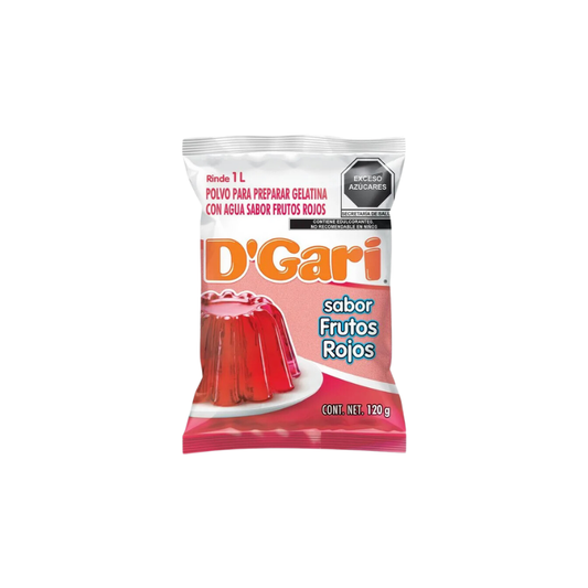 Gelatina de Frutos Rojos D'Gari, Bolsa 120g