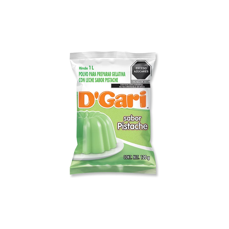 Gelatina de Pistache D'Gari, Bolsa 120g