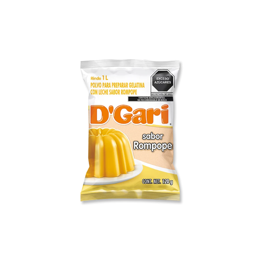 Gelatina de Rompope D'Gari, Bolsa 120g