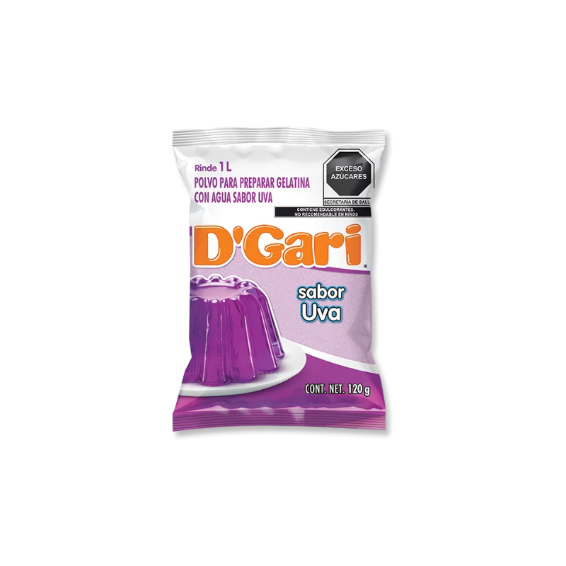 Gelatina de Uva D'Gari, Bolsa 120g