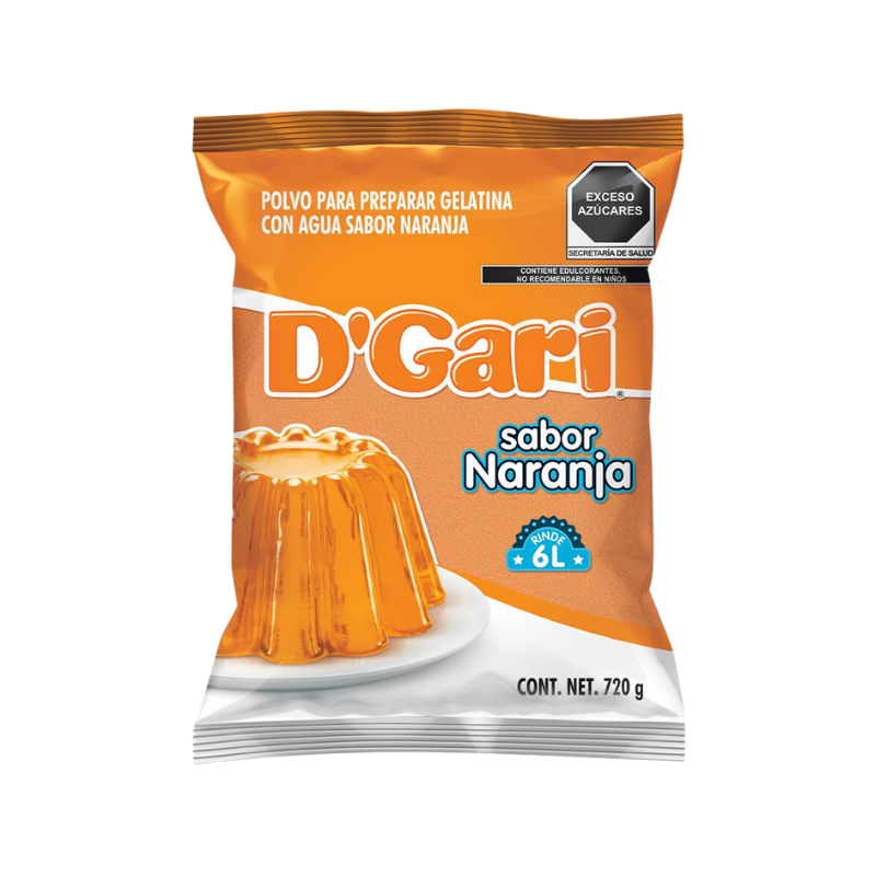 Gelatina de Naranja D'Gari, Bolsa 720g