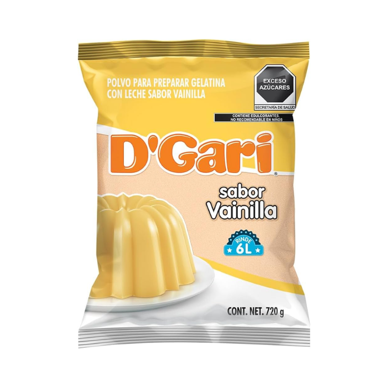 Gelatina de Vainilla D'Gari, Bolsa 720g