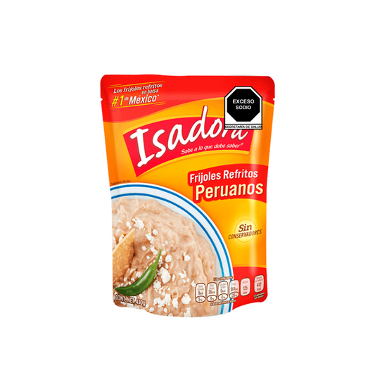 Frijoles Peruano Refrito Isadora, Bolsa 430g