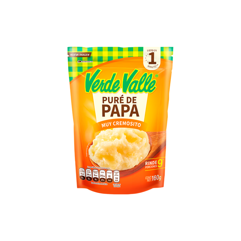 Puré de Papa Verde Valle, Bolsa 160g