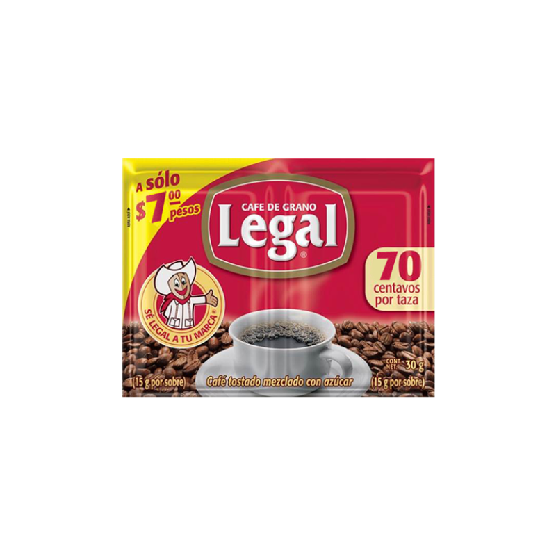 Café Molido Legal, Paquete 60 Sobres de 30g