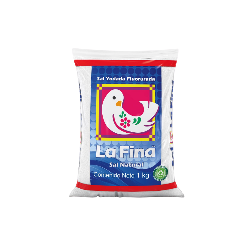 Sal Refinada La Fina, Bolsa 1kg