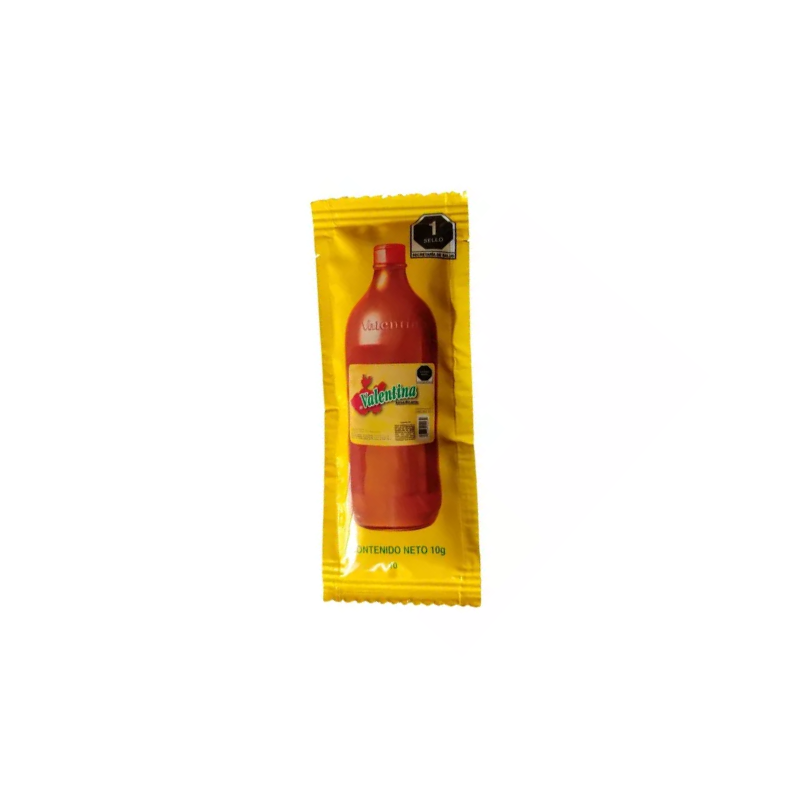 Salsa Picante Amarilla Valentina, Paquete 900 Sobres de 10g