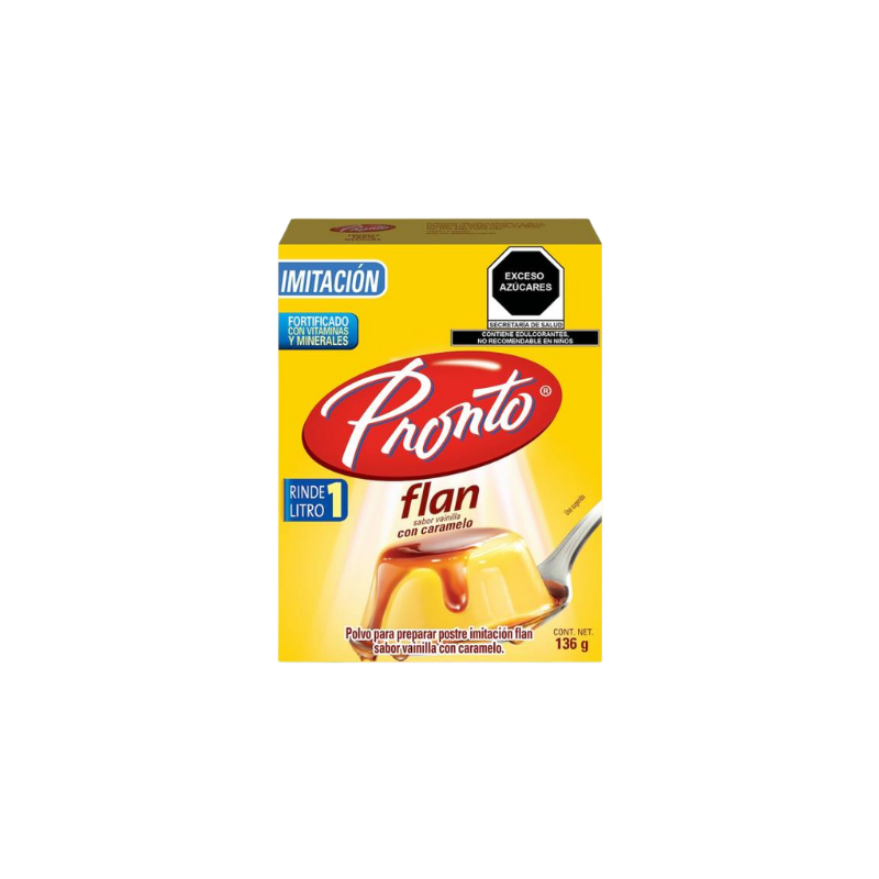 Flan con Caramelo Pronto, Caja 136g